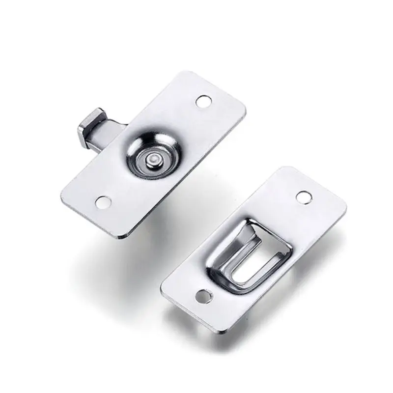 Top Quality Stainless Steel 90 Degree Right Angle Buckle Hook Sliding Door Lock 