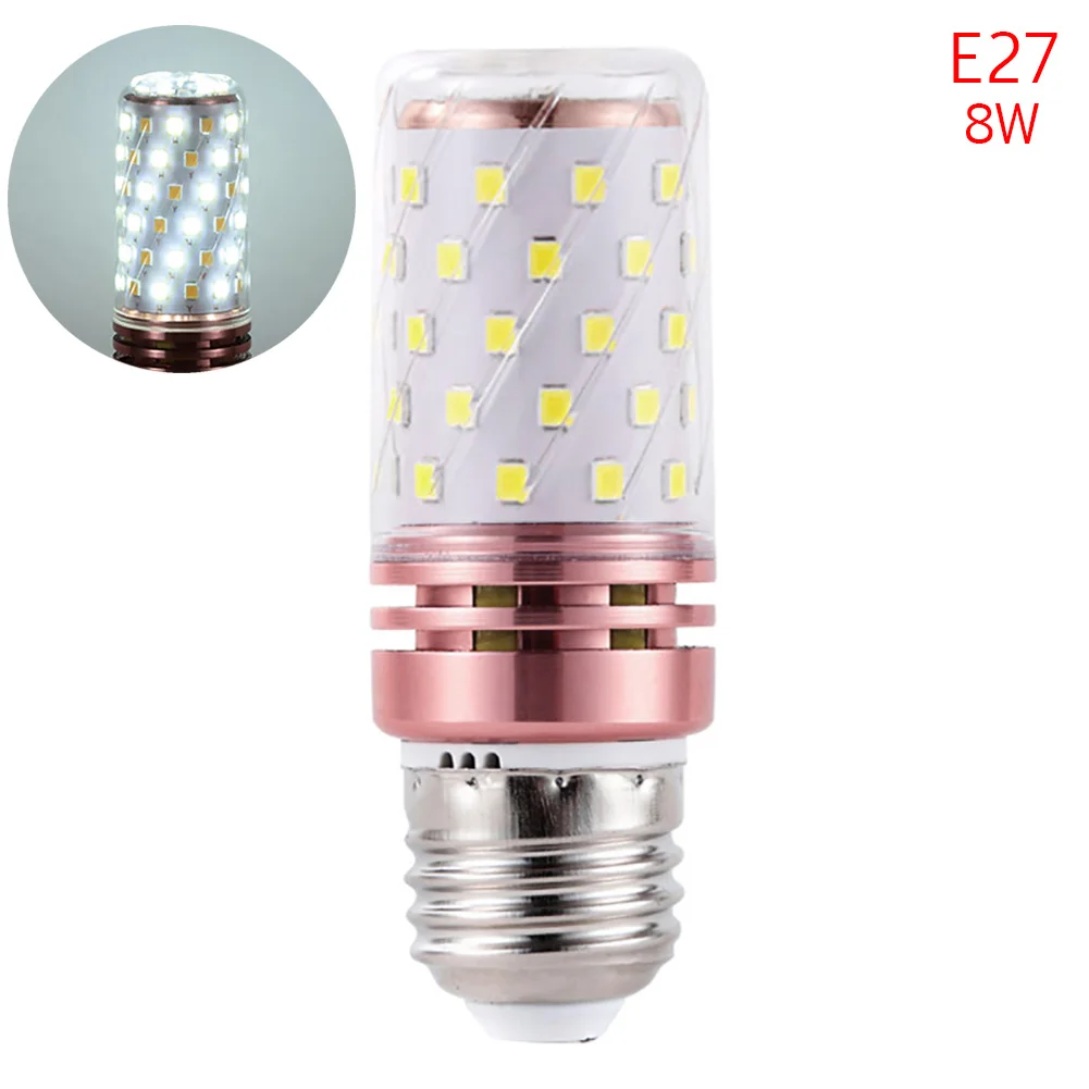 Светодиодный Светодиодная лампа-кукуруза E27 E14 SMD2835 без мерцания 8 Вт 12 Вт 16 Вт AC85~ 265V люстры лампы в форме свечи 40/60/84 светодиодный s светодиодный светильник для украшения дома