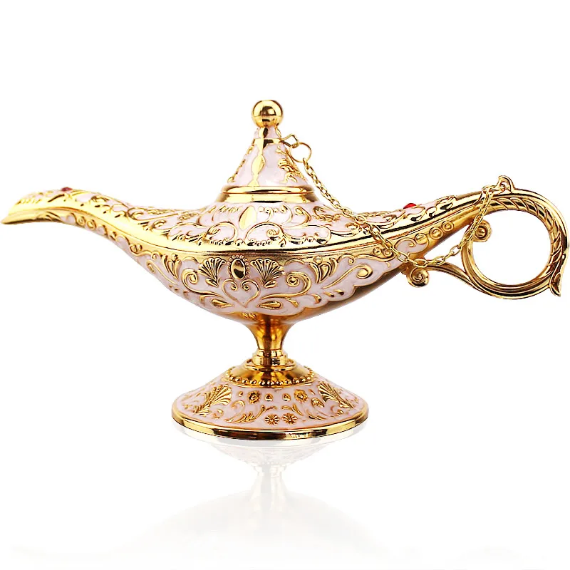 Details about   Aladdin Lamps Incense Burners Metal Carved Hollow Light Wishing Pot Home Decor 
