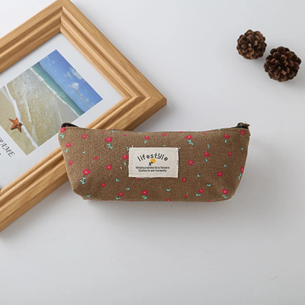 Сумка для карандашей, Большой Вместительный холщовый чехол для карандашей, сумка для ручек на молнии, косметичка, держатель, школьный стационарный чехол, набор из 4 упаковок