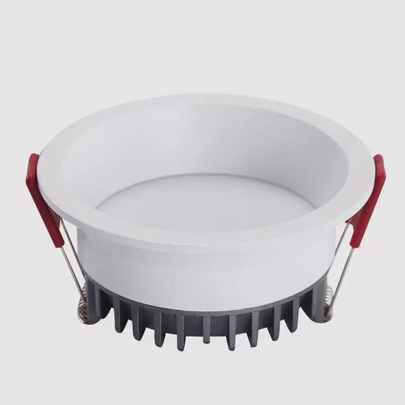 디밍이 가능한 매입형 눈부심 방지 LED 다운라이트 9W/12W/15W/18W LED 천장 스포트라이트 AC85265V 배경 램프 실내 조명