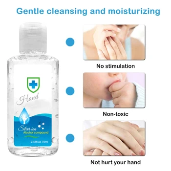 

Hot 70ML Waterless Hand Wash Gel Portable Hand Cleaning for Kitchen Bathroom Office Traveling PLD
