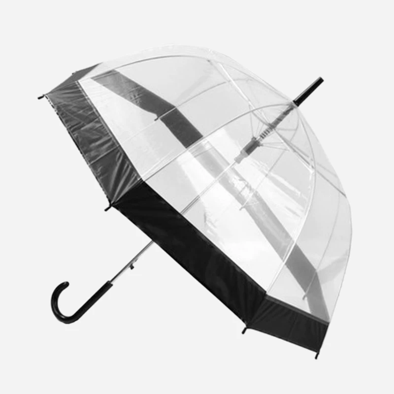 Paraguas de lluvia ultraligero mujer y sombrilla transparente de mango - AliExpress