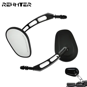 

Motorcycle Rear View Side Mirror Universal 8mm Matte Black Mirrors Aluminum For Harley Sportster Touring Dyna Softail Street 750
