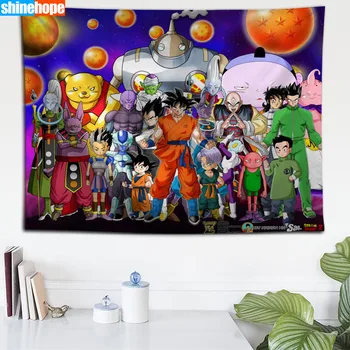 

Custom Dragon Ball Z tapestry wall hanging tapestry home decoration rectangle bedroom wall art tapestry 140X250cm