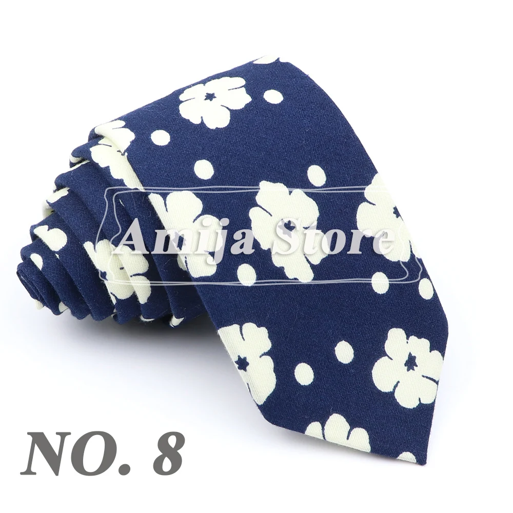 Fashion Floral Baumwolle Krawatte Für Männer Frauen Silm Krawatte Mit Blume Krawatte Für Hochzeit Geschenk Lässige Krawatten Anzüge Romantische Zubehör – Detail 10