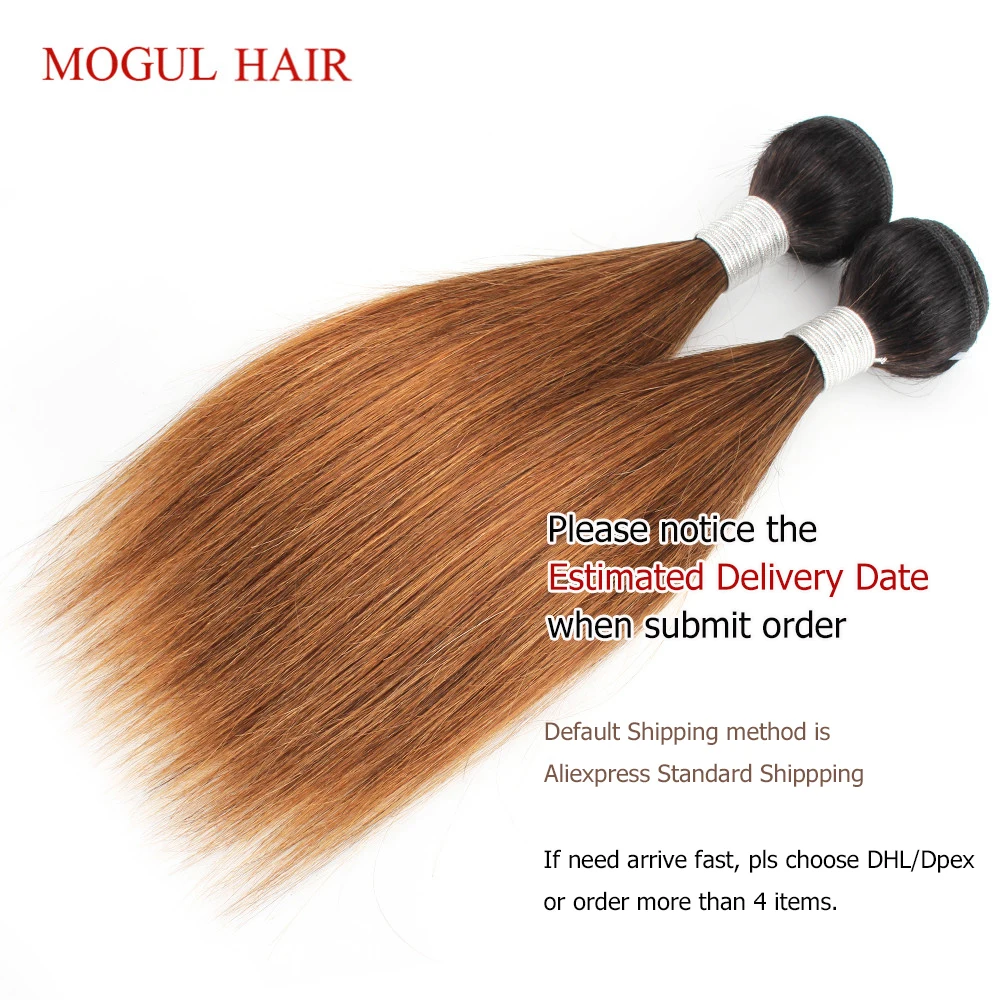 MOGUL волосы 4/6 пряди 50 г/шт. 10-16 дюймов 1B 27 темный корень медовый блонд Омбре перуанские прямые не Реми человеческие волосы