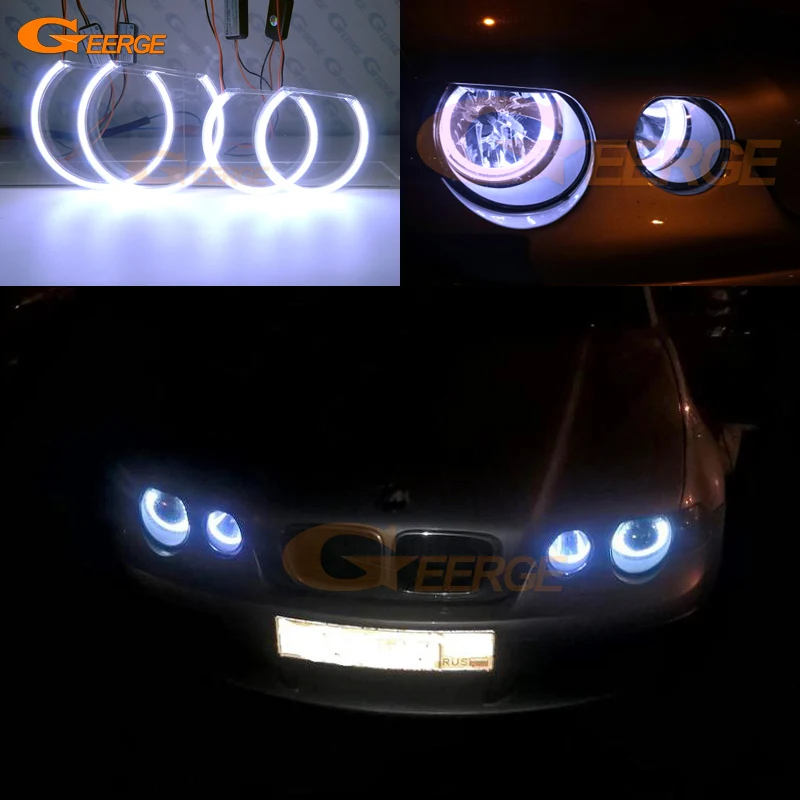 Отличные COB led Ангельские Глазки набор halo кольца ультра яркие для BMW 3 серии E46 Compact