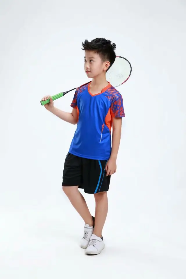 Children team game Table Tennis Sports Suit Boys girl Running Training Uniform Badminton Shirt with Shorts Kids Sport sets badminton t shirt badminton set sports wear set