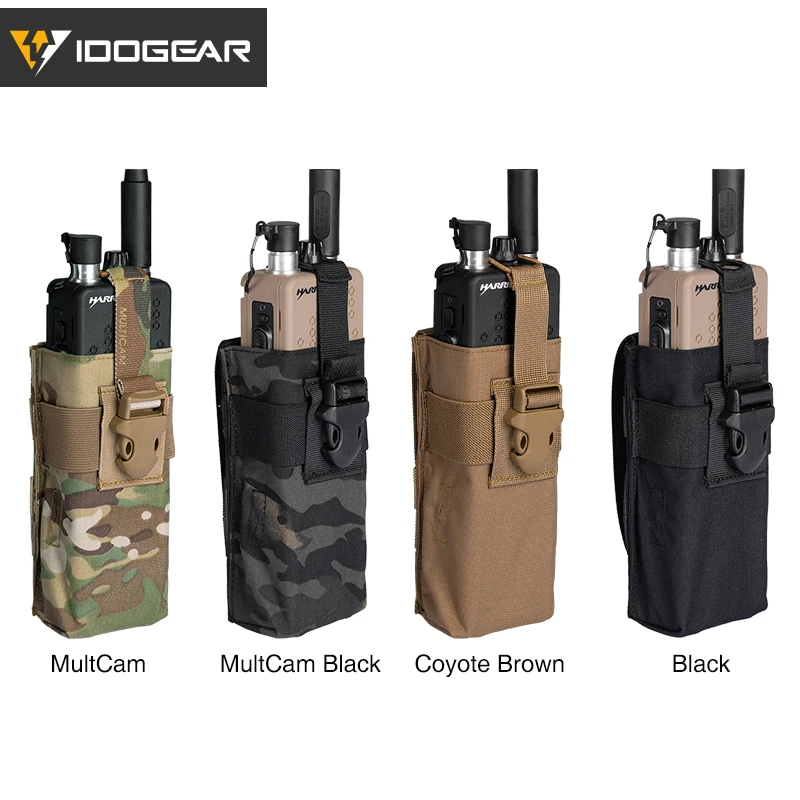 IDOGEAR Tactical Radio Pouch For Walkie Talkie MOLLE MBITR PRC148 152 Paintball 