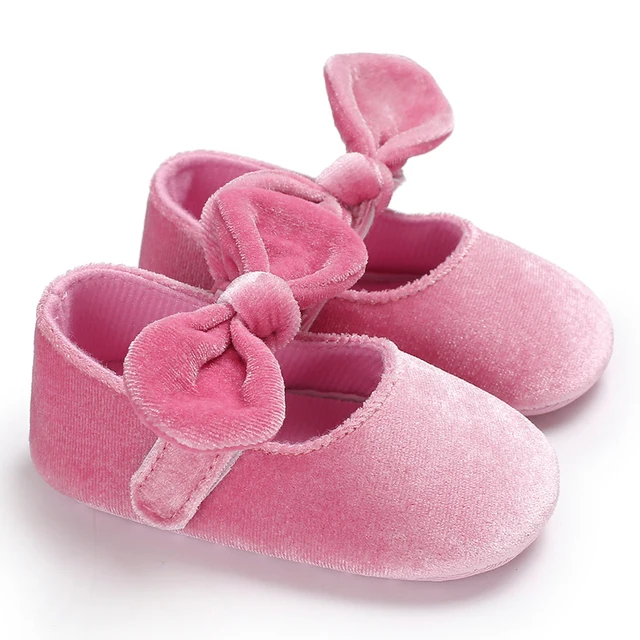Newborns Fashion Solid Color Casual Shoes Princess Shoes Soft-soled Sneakers 0-18 Months Baby Bed Shoes Baby Walking Shoes B165