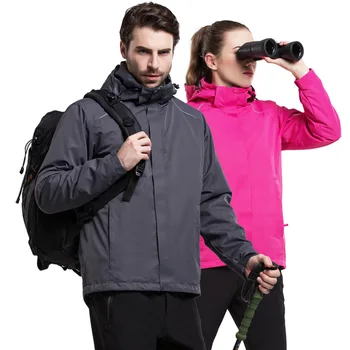 

20-Couples Raincoat Jacket Men and Women Outdoor Three-in-One-Piece Windproof Waterproof and Breathable Coat Office
