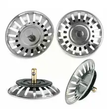 Steel Kitchen Sink Stopper Plug For Bath Drain Colander Drainer Water Basin Rubber Sink Strainer Cover Hole L3m4