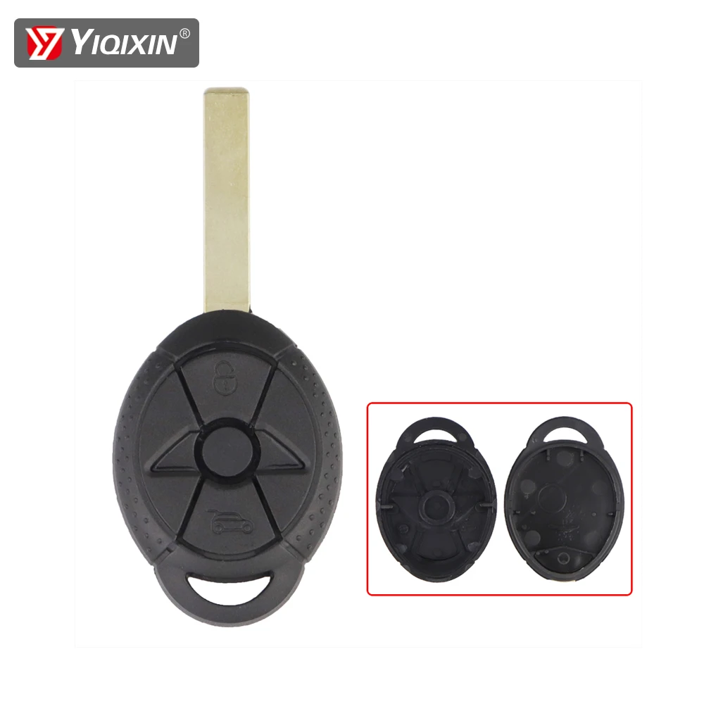 

YIQIXIN 3 Button Fob Replacement Remote Key Case Shell For BMW MiNi Cooper S R50 R53 2005-2007 Blank Key Cover Uncut Blade