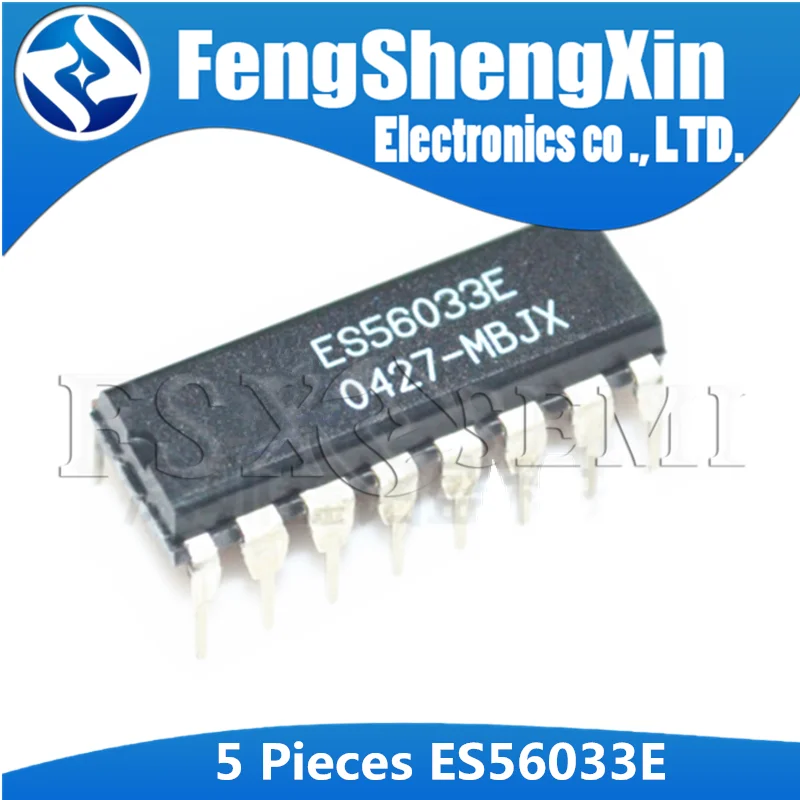 5 шт. ES56033E DIP16 ES56033 DIP-16 DIP Echo/surround sound обработка цифрового реверберации IC |