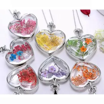 

1Set DIY Pressed Flower Pendant Frame Flower Plant Charm Floating Jewelry Making