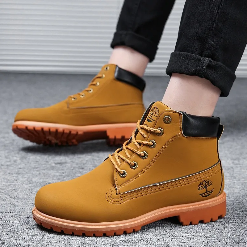 

2019 Autumn New Style England Martin Combat Boots Trend Boots Retro Hight-top Men's Men Fashion 4-7 Days Shoes Flat Heel Men's