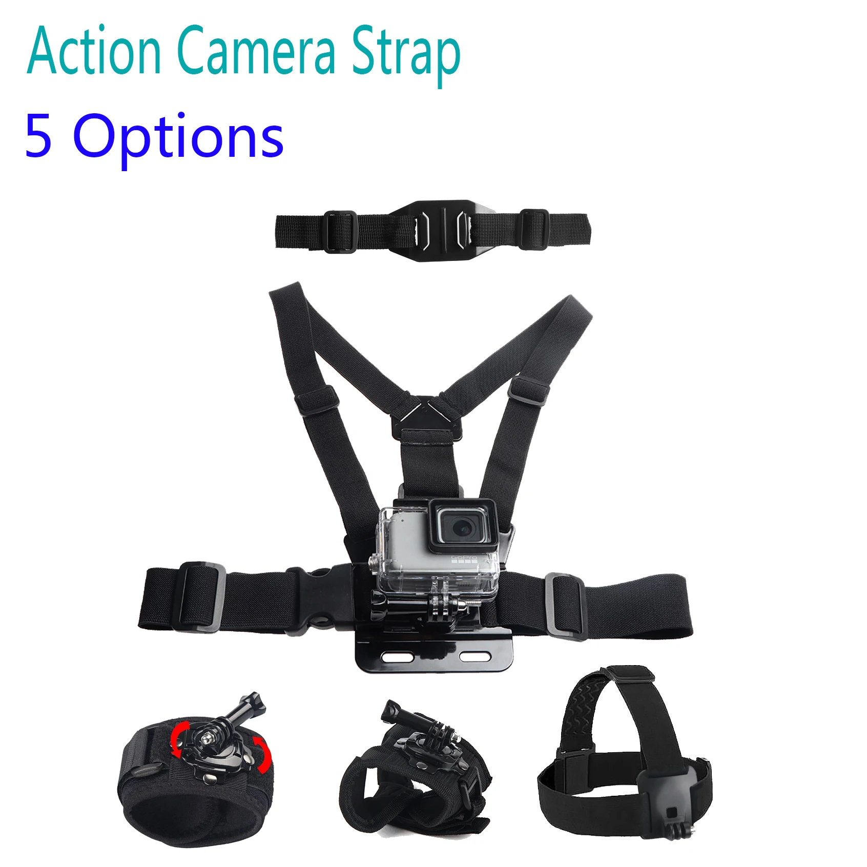 Набор аксессуаров для Gopro Hero 8 нагрудный ремень на голову повязка запястье 7 6 5