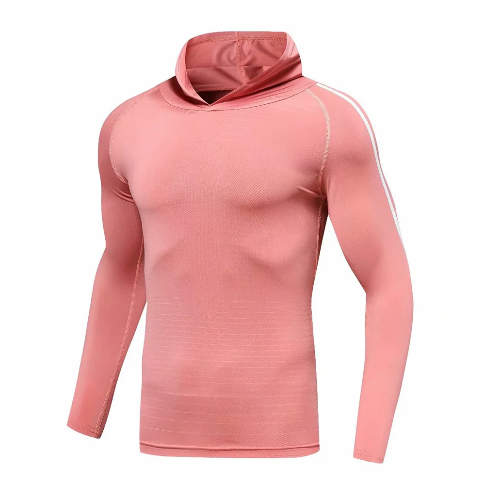 Pink top - hat Комбинезон, шапка, компрессионная для бега тренировки, костюм, мужской спортивный костюм, одежда, костюм для бега, мужская спортивная одежда для пробежек, тренировок, тренажерного зала - Цвет: Pink top - hat