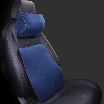 

Car Memory Foam Seat Supports Neck Pillow Seat Covers Backrest Headrest Pillows Back Auto Accessories Waist Cushion Seat