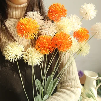 

5 PCS/LOT 5 Heads artificial dandelion flower branches For DIY home garden decoration photography props wedding venue set