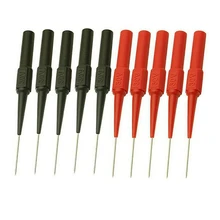 Sondes arrières d'extension de fil de Test multimètre, Micro broche à aiguille pointue en acier inoxydable pour testeur de prise banane 10 pièces
