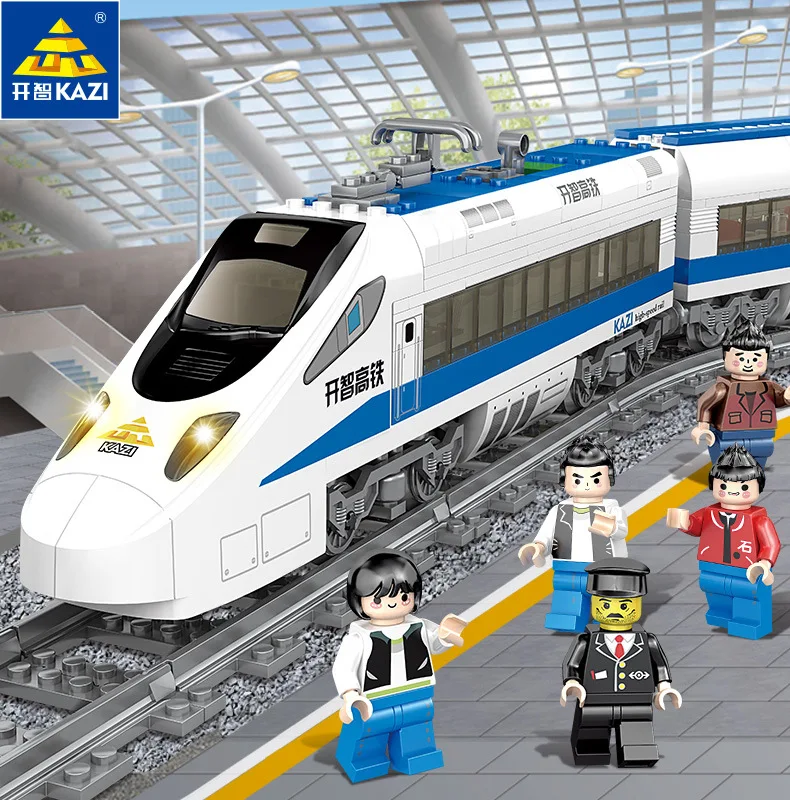 

NewNew KAZI 98227 GBL Battery Powered Electric Train High-speed Rail DIY Building Blocks Bricks Gift toys Gifts for childrens