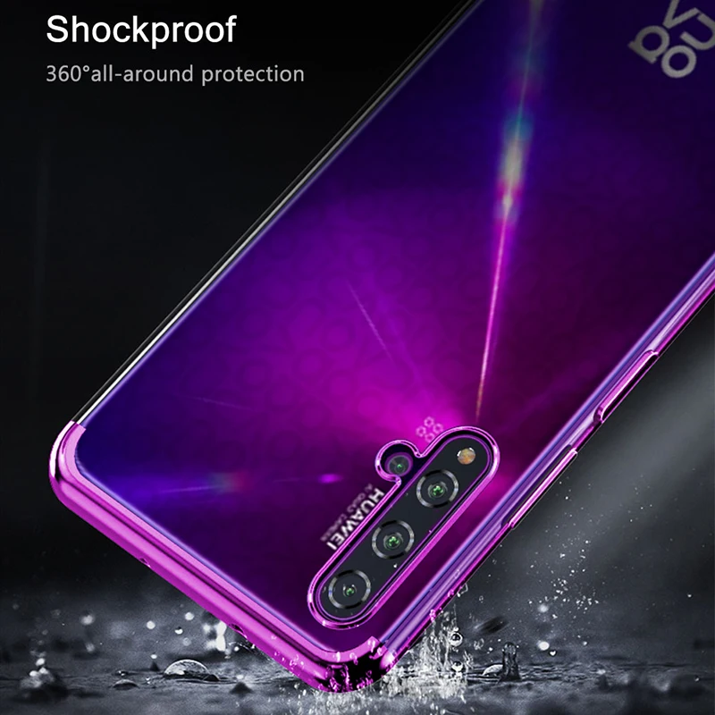 Чехол для телефона huawei Nova 5 T, чехол, роскошный бампер, прозрачная задняя крышка, силиконовый чехол для huawei Honor 20, Honor20 Pro Nova 5 T 5 T, чехол