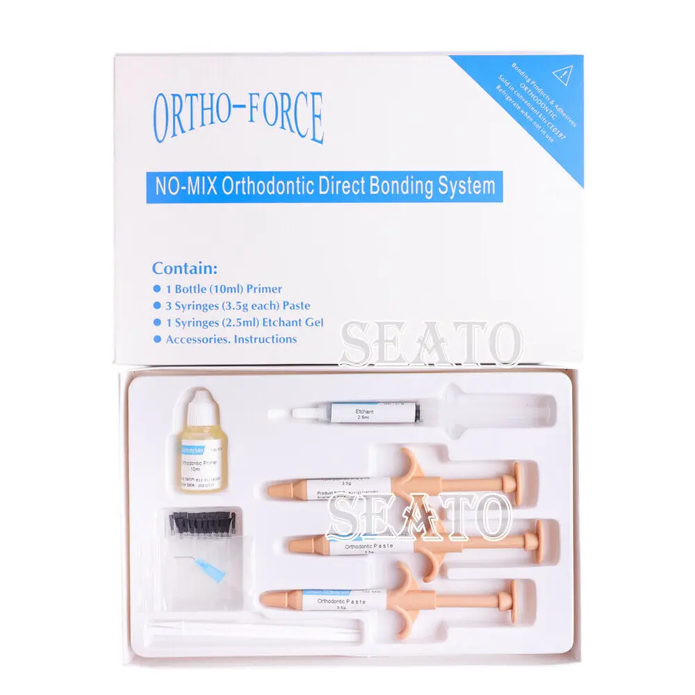 

Orthodontic Dental Direct Bonding System No-mix Mini Kit Adhesive 3 Paste& 1 Gel/1 Paste& 1 Gel