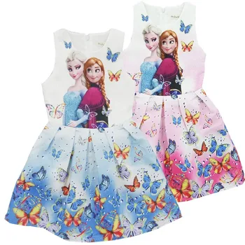 

girls dress princess elsa anna clothes kids dresses for girl baby vestido infantil roupas menina robe toddler frocks