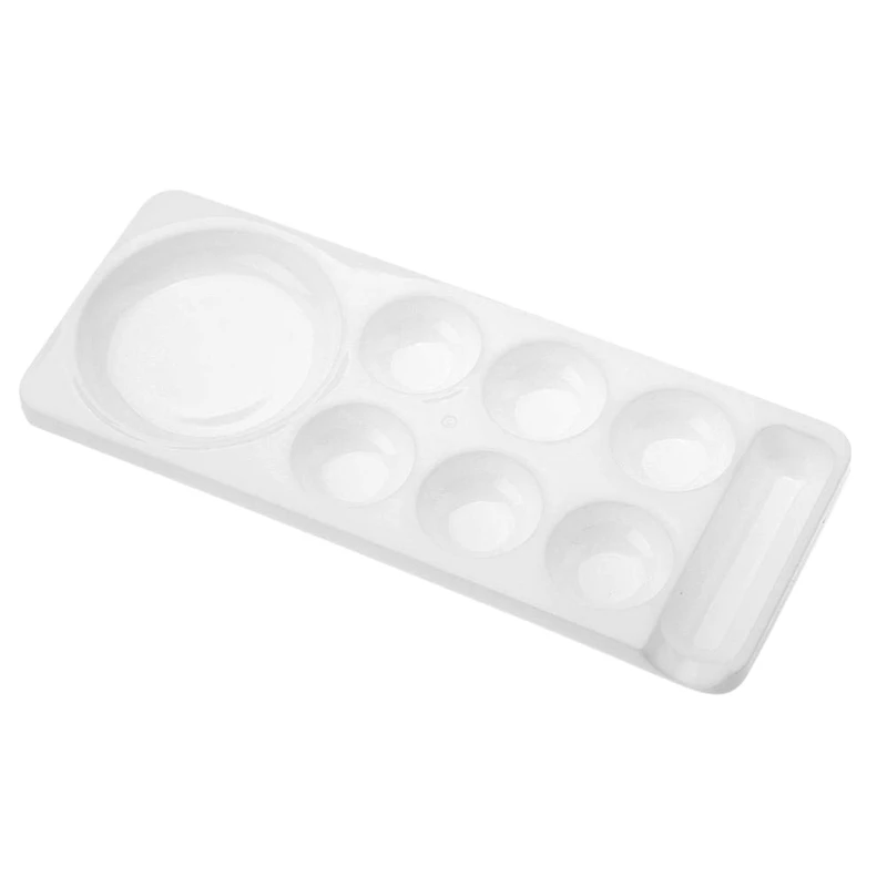 Палитра искусства ногтя, 7 Палитра с отверстием гуашь Акварельная косметическая Палитра или маникюрные инструменты для ногтей