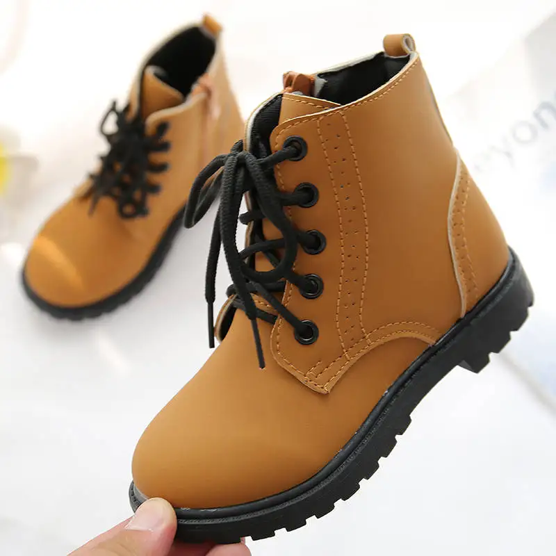 

Children's boots 2019 autumn winter new fashion boys girls plus velvet warm snow boot non-slip waterproof soft bottom kids shoes