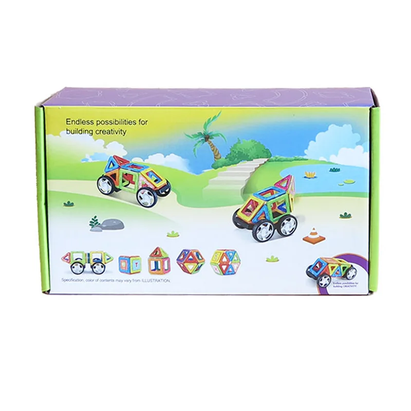 

80 Pieces Magnetic Designer Magnet Toys Building Blocks 3D Educational constructor For Children Gift Big Size