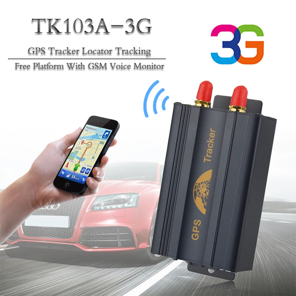 TK103A-3g gps 103A-3g gps GSM GPRS отслеживание в режиме реального времени 3g автомобиль мотоцикл gps трекер локатор с противоугонной гео-забор SOS сигнализация
