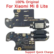 Оригинальная Гибкая плата для Xiaomi mi 8 Lite зарядный порт для mi 8 Lite зарядная Плата USB разъем PCB док-станция Разъем Запасные части