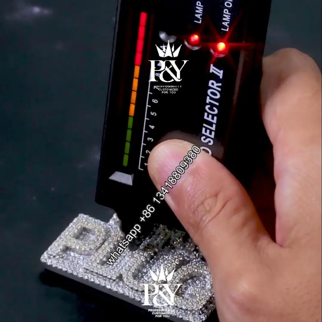 P&y Custom Hip Hop Iced Out Pass Diamond Tester Jewelry Two Layer