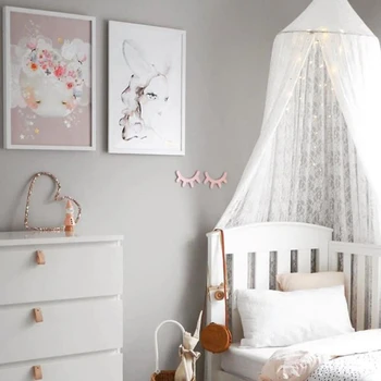 

Koodykids High Quality Nursery Decor Lace Canopy Crib Decor Lace Mosquito Baby Boy Girl Kids Children Room Crib Lacy Canopy