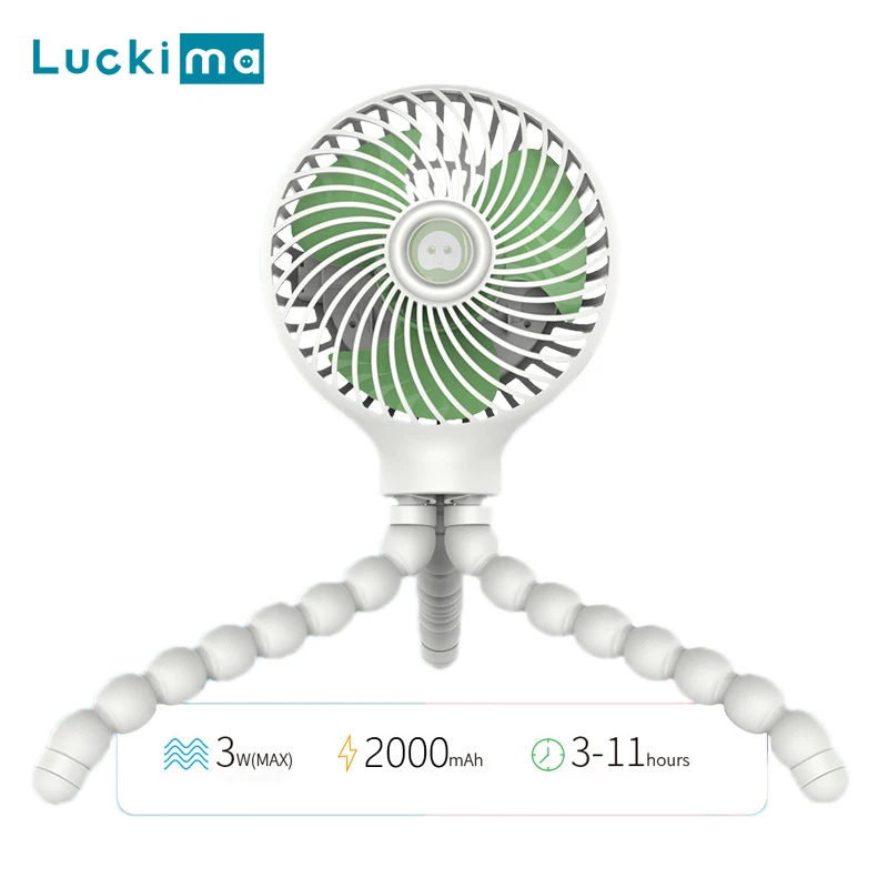 

Creative Mini Handheld Fan USB Rechargeable Battery Operated Flexible Air Cooling Fan Portable for Baby Stroller Outdoor Travel