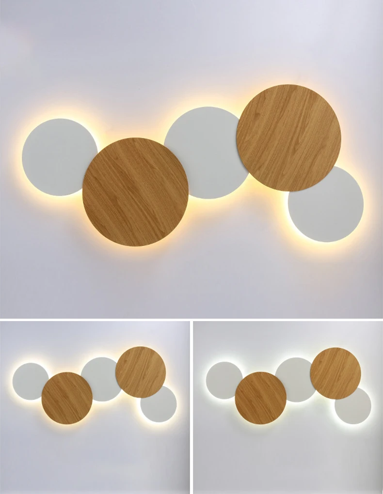 ZMISHIBO Креативный светодиодный круглый настенный светильник с эффектом затмения 10 Вт 12 Вт 15 Вт 20 Вт современный Комбинируемый супер яркий настенный светильник