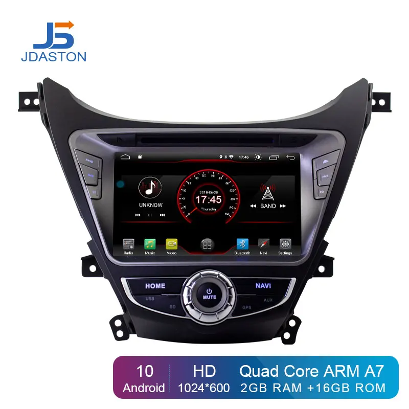 JDASTON Android 10,0 автомобильный dvd-плеер для HYUNDAI Elantra Avante I35 Мультимедиа gps навигация 2 Din автомагнитола аудио стерео wifi