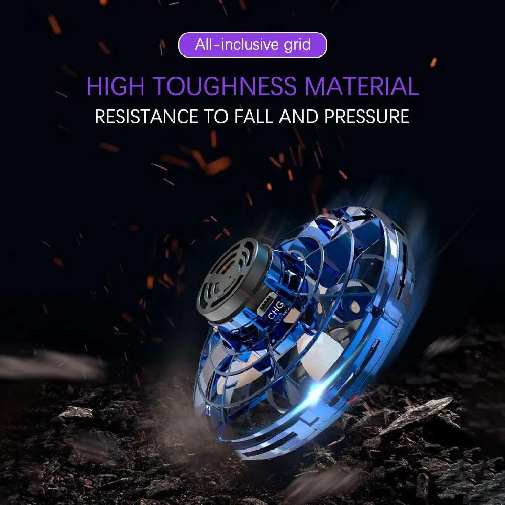 Индуктивный летательный аппарат FlyNova Летающий Спиннер игрушка мини беспилотный вертолет вращающийся на 360 ° с блестящим светодиодный светильник