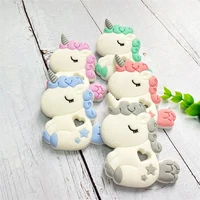 1pcs Silicone Teether Cartoon Animal BPA Free Rodent Teeth Necklace Food Grade Baby Chew Toy 2