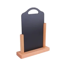 Pizarra de mesa A5 de 14,8x21cm, tablero de mensajes, letrero de exhibición, Base de madera, tablero de publicidad de doble cara, Pizarras Negras, letreros