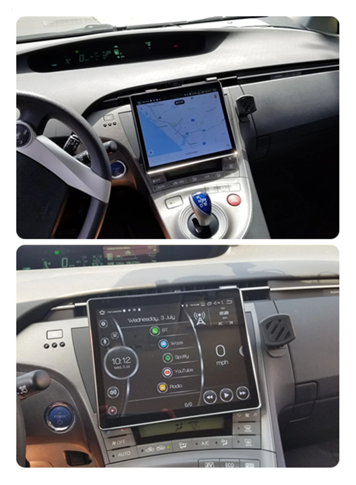 Sale Tesla Style 2Din 9.7" Auto-Rotatable Android 8.1 Car Multimedia Radio GPS DSP Carplay Subwoofer SPDIF DAB DVR 4G SIM WiFi OBD 4