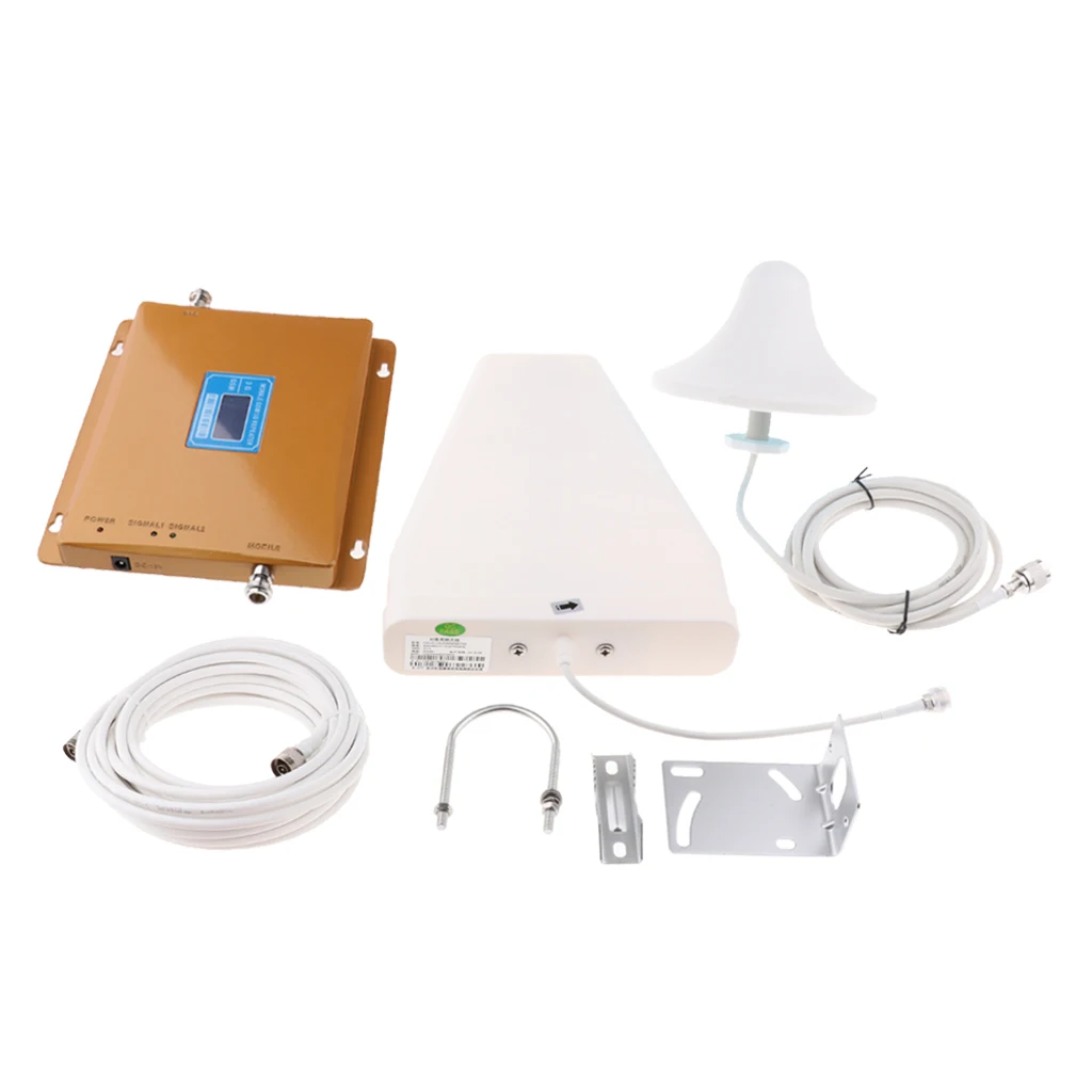 

High Gain 900-2100MHz GSM/3G/WCDMA Cell Phone Signal Repeater with Outdoor Antennas White Cable