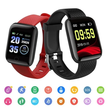 

D13 Smart Watch 116 Plus Heart Rate Tracker Smart Wristband Sports Watches Smart Band IP67 Waterproof Smartwatch for Android iOS