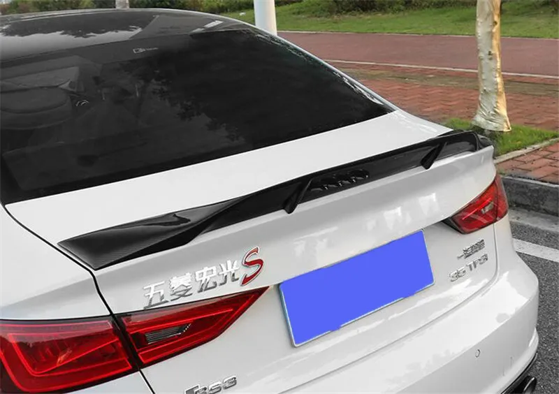 CEYUSOT для настоящего углеродного волокна спойлер audi A3 S3 RS3-19 A3 4 Двери Седан задний спойлер крыло хвост аксессуары R моделирование