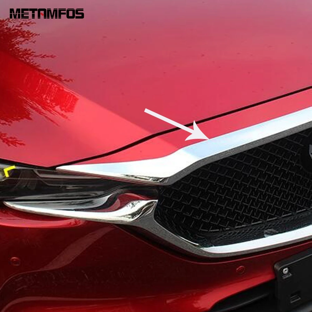

For Mazda CX5 CX-5 CX8 CX-8 2017 2018 2019 Chrome Front Engine Machine Streamer Grille Grill Molding Trim Exterior Accessories