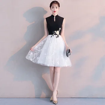 

2020 Chinese Dress bride evening chinese wedding dress qipao modern party dresse lace cheongsam traditional oriental lace qipao