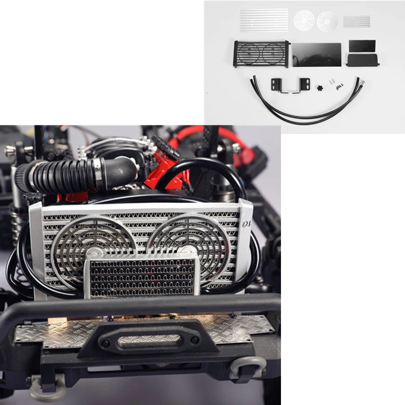 

1PC for 1:10 Wrangler JEEP V8 LS3 Engine Heat Sink Engine Cooling Water Tank Modified Engine Radiator for 1/10 RC Car Parts